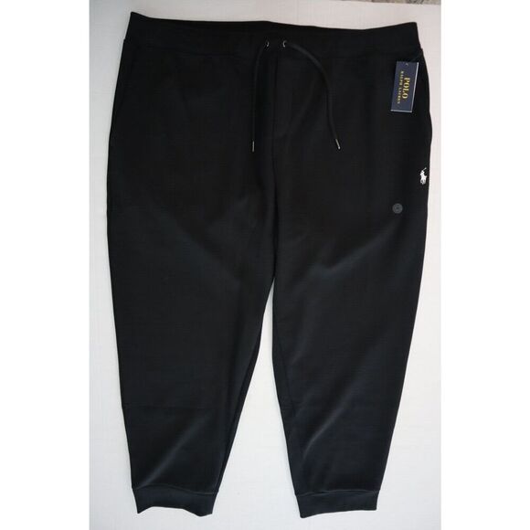 Polo Ralph Lauren Men's Big & Tall Sz 2XB Black Double-Knit Jogger Pants - Picture 1 of 10